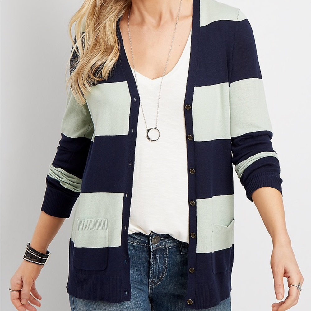 Maurices rugby boyfriend cardigan